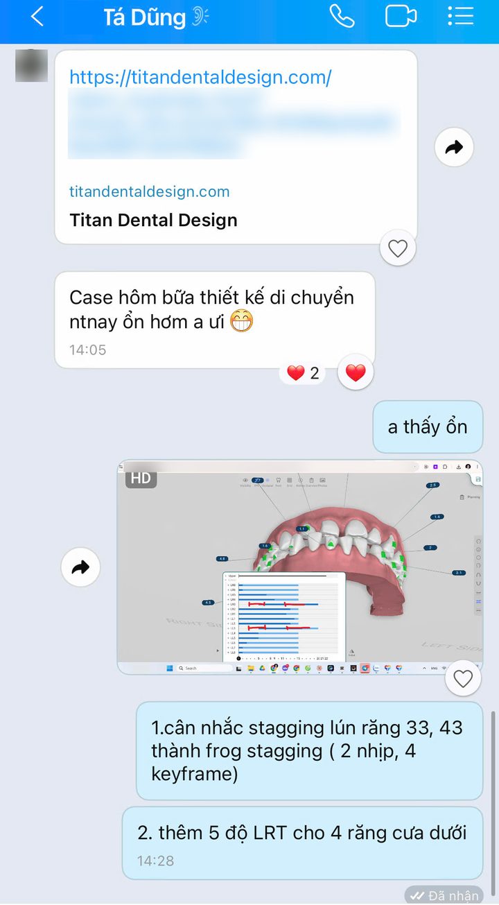 Ảnh chụp màn hình tin nhắn học viên gửi BS. Phú